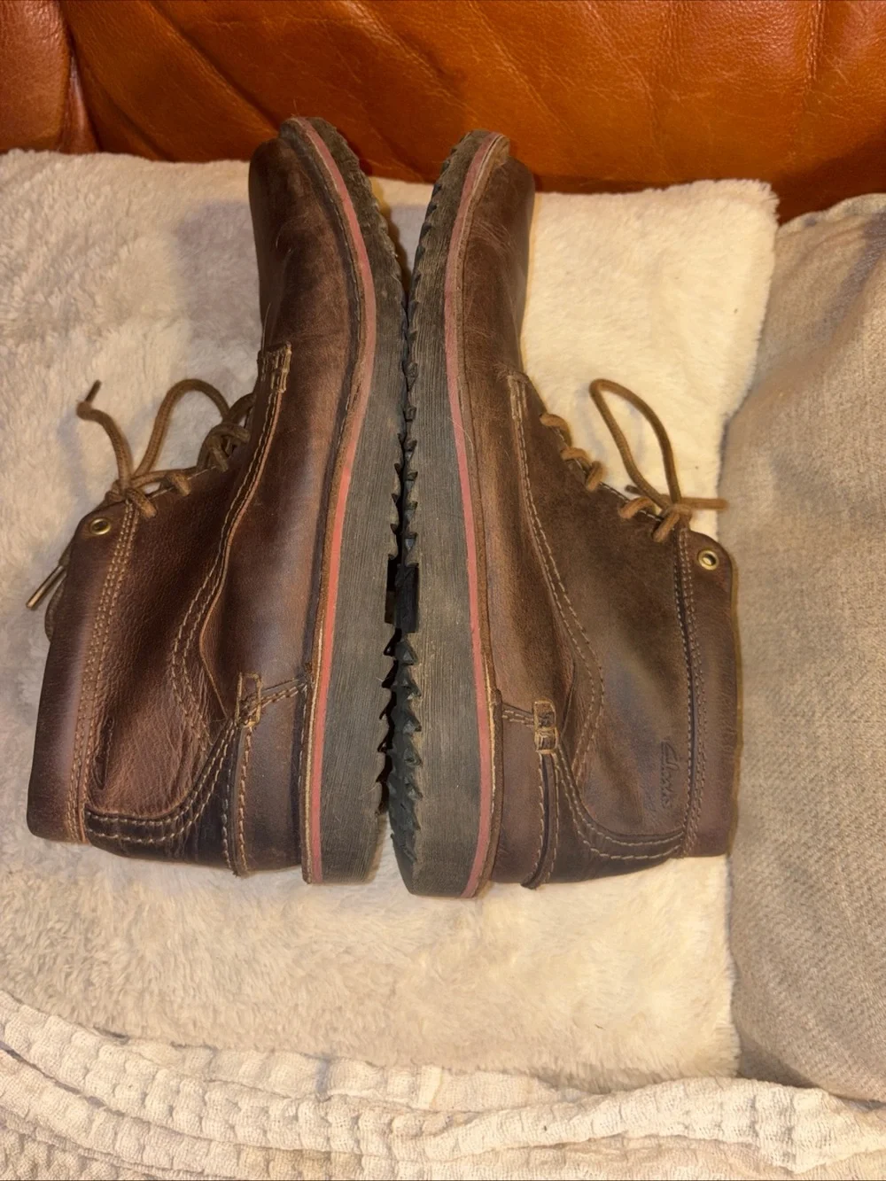Clarks Men's Dark Brown Leather Chukka Boots